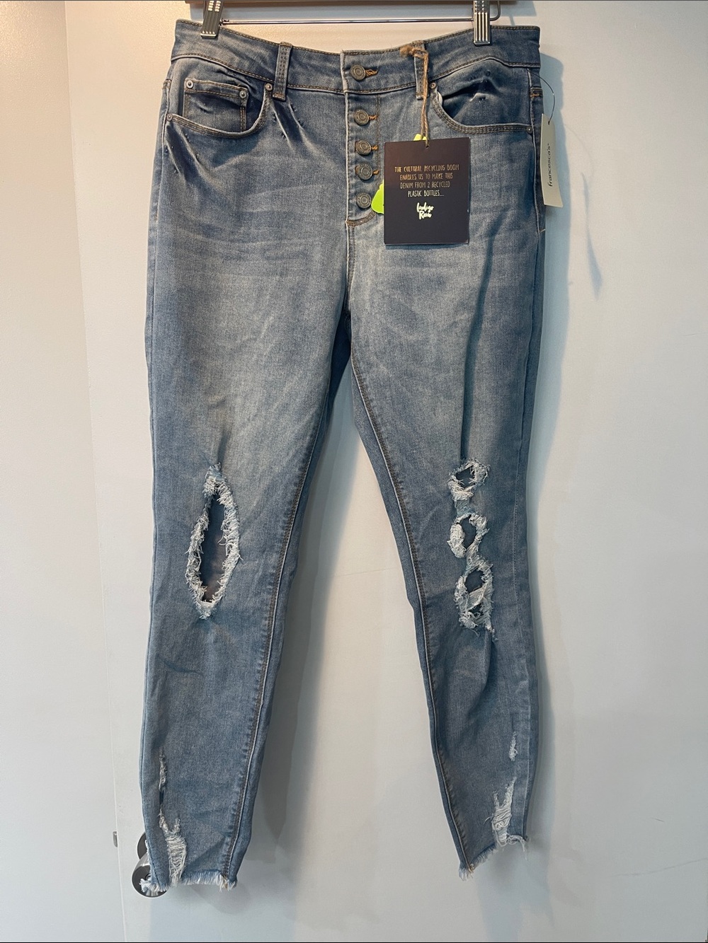 Indigo Rein Light Blue Distressed Skinny Jeans